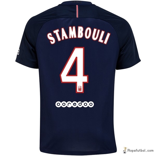 Camiseta Paris Saint Germain Replica Primera Ropa Stambouli 2016/17 Azul